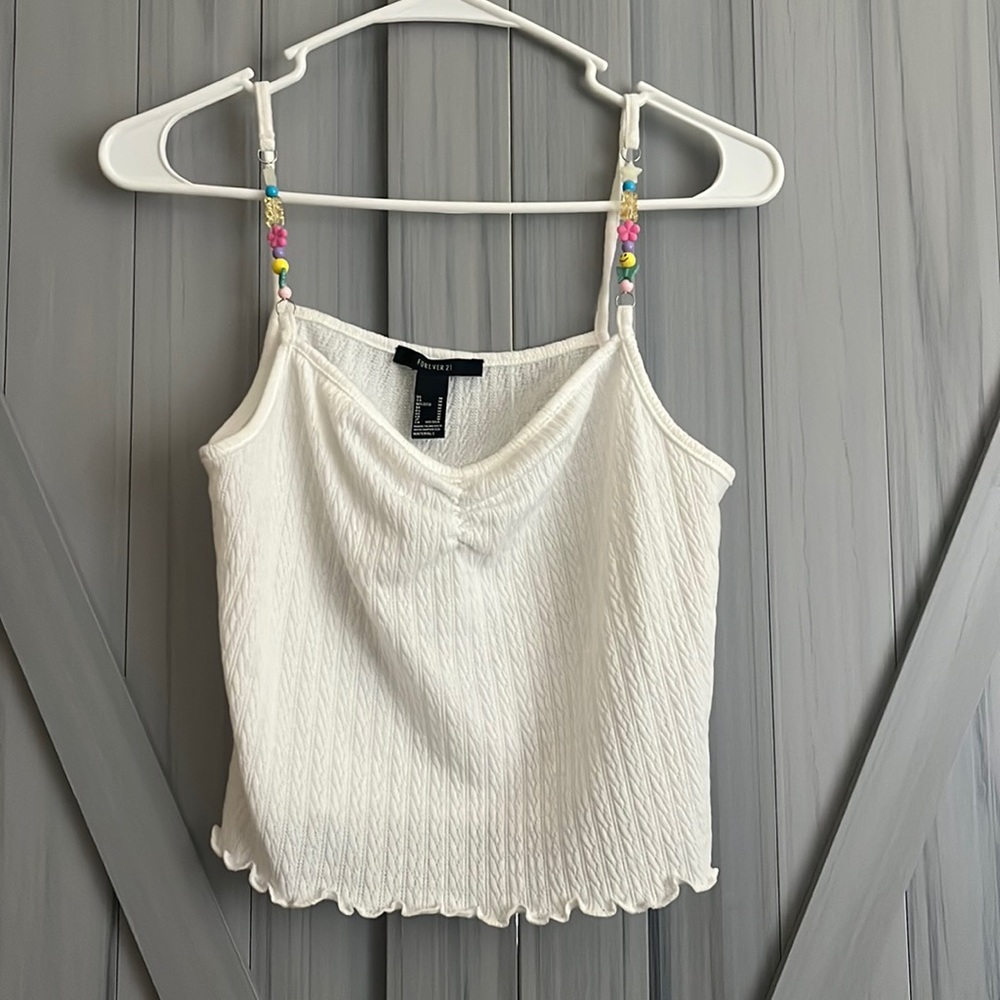 White spaghetti strap